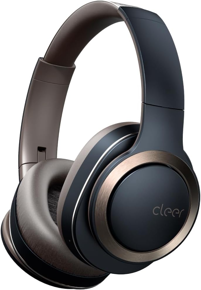 Cleer Audio Enduro ANC Noise Canceling Headphones, Dark Navy | Bluetooth Multipoint Connection, Over-the-Ear Design with Mic, Crystal Clear Hands-Free Calling, 60 Hours of Battery Life
