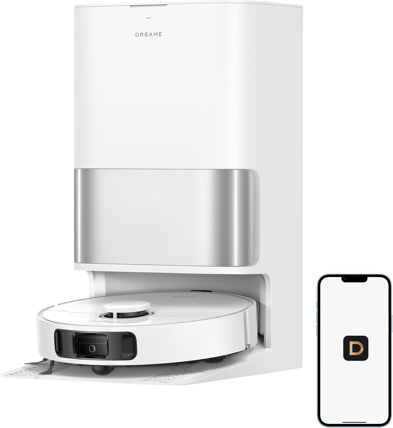 dreame D30 Ultra CE Robot Vacuum and Mop, 25,000Pa Powerful Suction | 0.41in Mop Lifting, Multifunctional Base Station, Auto Dust Emptying & Mop Self-Cleaning, Smart Obstacle Avoidance, Whit