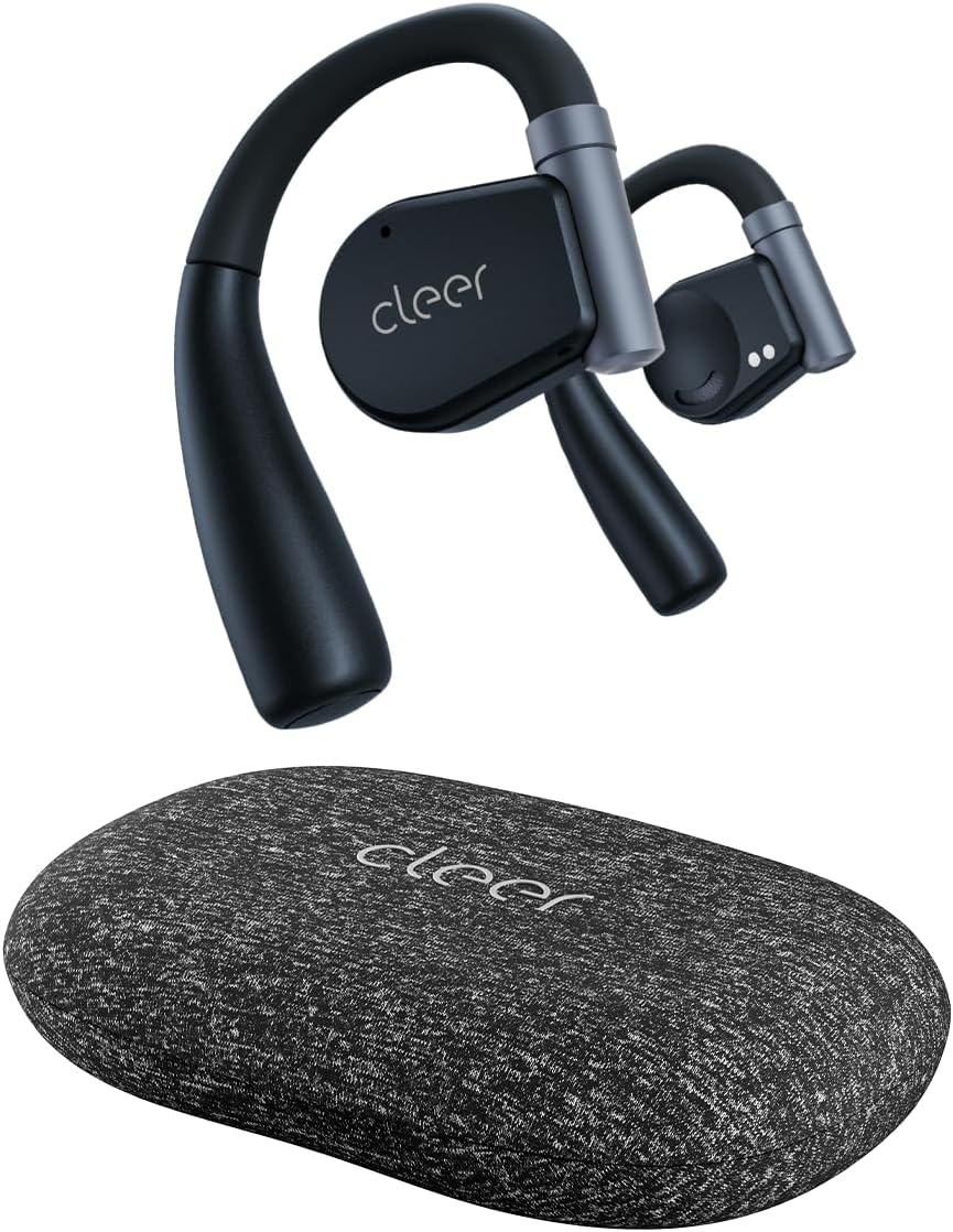 Cleer ARC II Open Ear Headphones, True Wireless Ear Buds with Dual Mic, Sweat Resistant, Multi-Point Connect, 35 Hrs Playtime, Secure Fit, Bluetooth 5.3 Earbuds with Ear Hooks, Preset EQs, B
